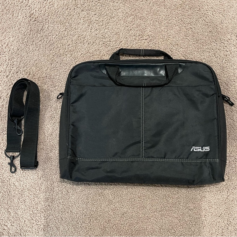 ASUS Black Nereus Carry Laptop Bag with Adjustable Removable Strap
